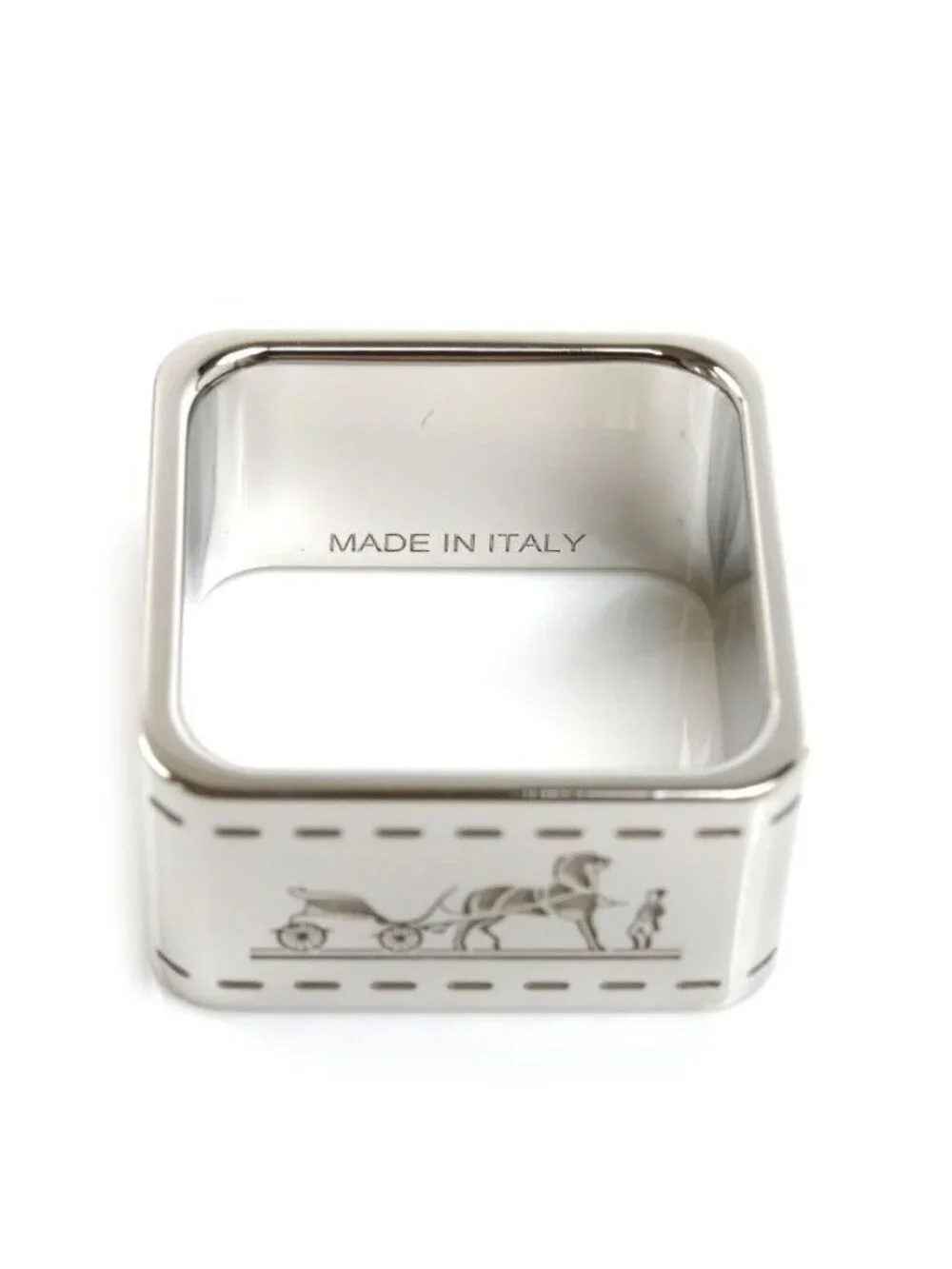 ★SOLD★ Hermes Metal Bolduc Scarf Ring 00 90 - Picture 4 of 5